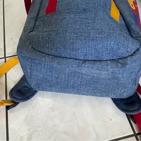 Herschel Supply & Co Y2K Backpack Yin Yang Pattern Vintage Blue Red Yellow - Picture 4 of 16